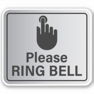 Door Bell Sign Sticker