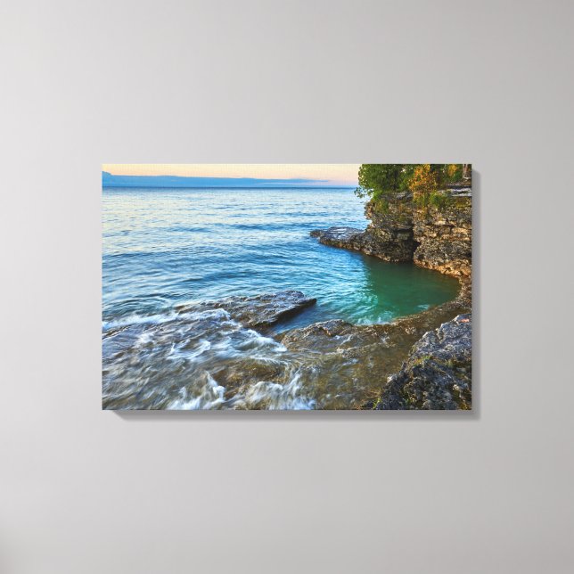 Door County, Cave Point Canvas Gallery Wrap Print (Front)