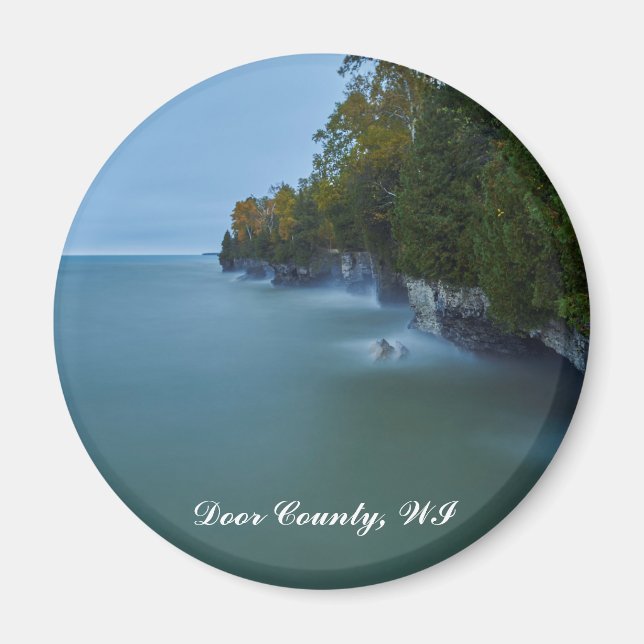 Door County Cave Point Cliffs Magnet (Front)