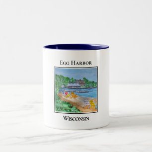 Door County, Egg Harbor, Wisconsin Two-Tone Coffee Mug