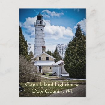 Door County Lighthouse Postcard by ChordsAndStrings at Zazzle