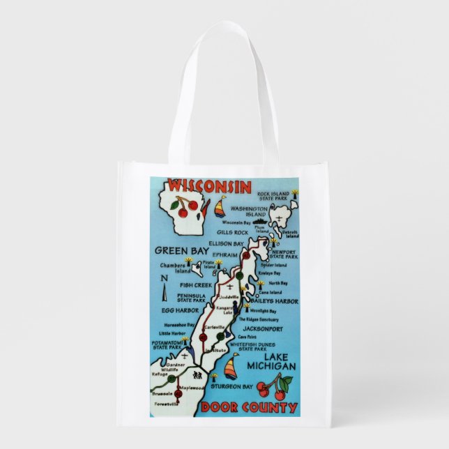 Door County WI Reusable Bag (Front)