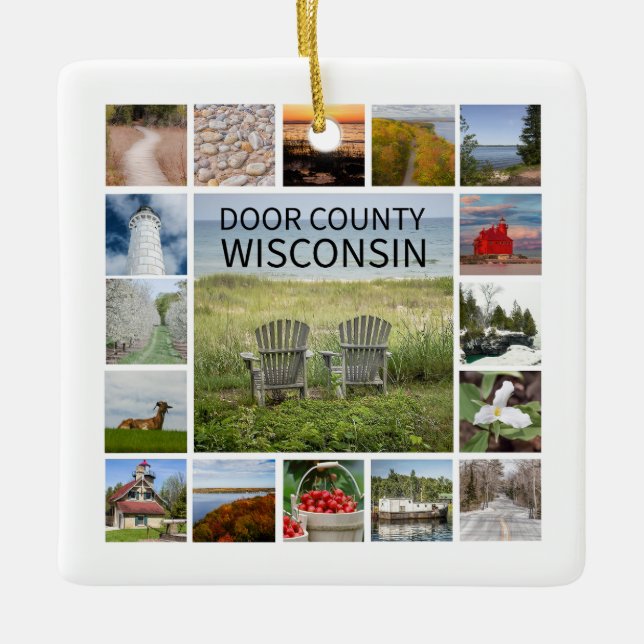 Door County Wisconsin  Ceramic Ornament (Front)