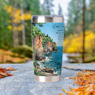 Door County, Wisconsin Illustration and Poem Insulated Tumbler