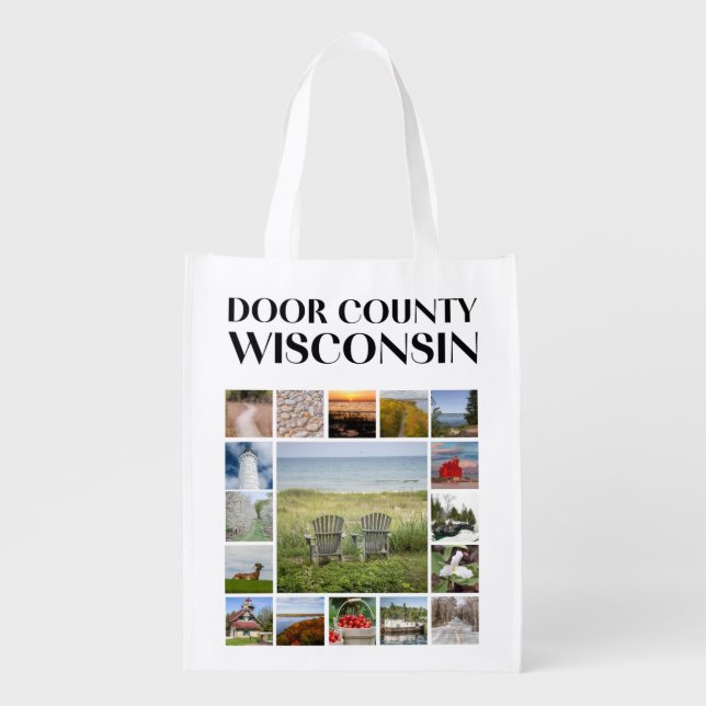 Door County, Wisconsin Photo Grocery Bag (Front)