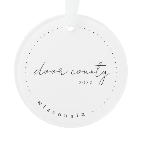 Door County, Wisconsin WI Travel United States Ornament