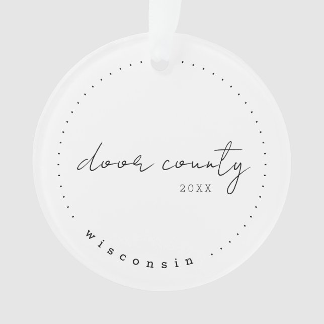 Door County, Wisconsin WI Travel United States Ornament (Front)