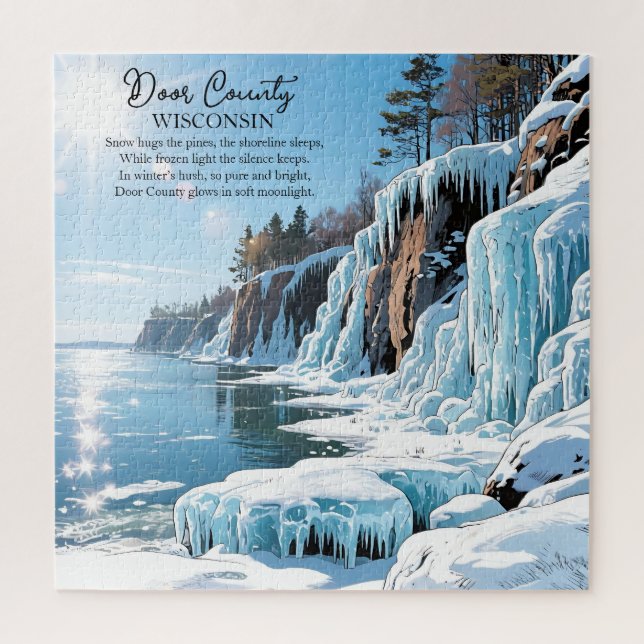 Door County  Wisconsin Winter Poem  Jigsaw Puzzle (Vertical)