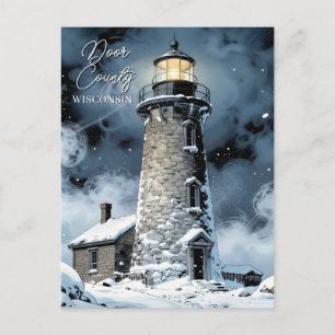 Door County, Wisconsin   Winter Poem Postcard