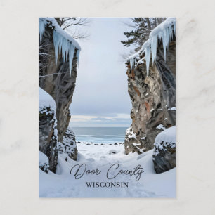 Door County, Wisconsin   Winter Poem Postcard