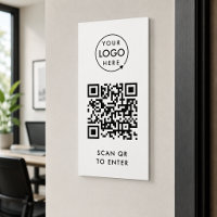 Door Entry Sign | Scan To Enter QR Code Signs