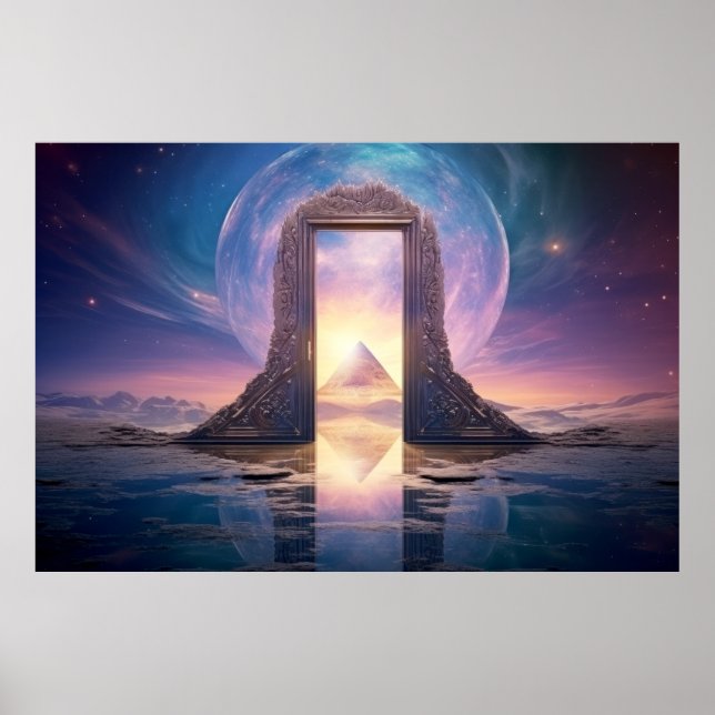 Door Gate Otherworldly Dimension Fantastic Art Poster (Front)