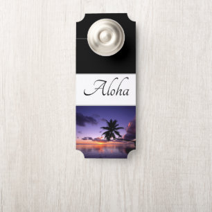 Door Hanger Aloha Hawaiian Sunset