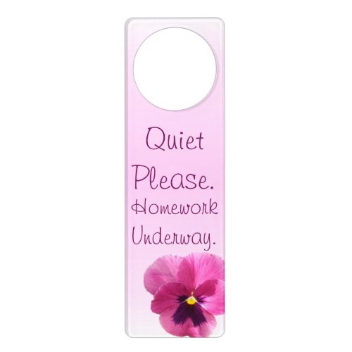 Door Hanger _ Dark Pink Pansy