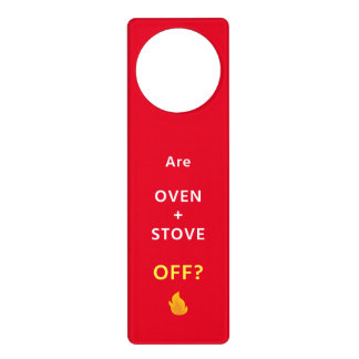 Door Hanger - KITCHEN SAFETY Reminder - Oven OFF?