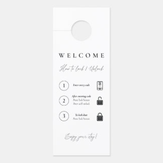 Door Hanger Lock/Unlock Instructions
