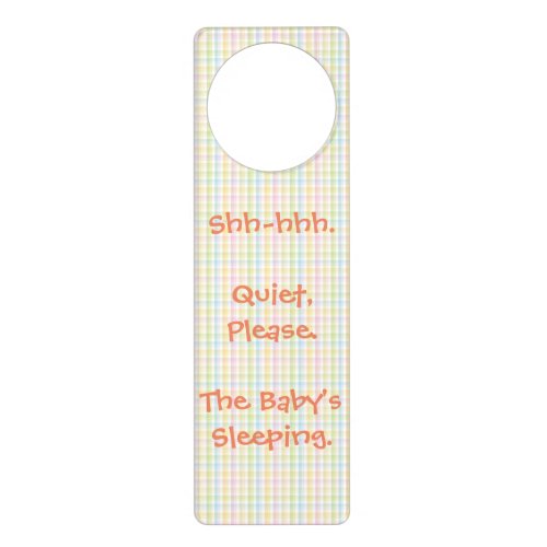 Door Hanger _ Plaid for Lullaby Song Birds