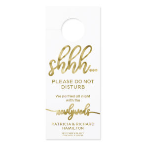 Door Hanger Wedding Do Not Disturb Sign