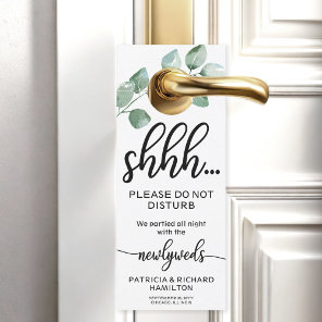 Door Hanger Wedding Do Not Disturb Sign