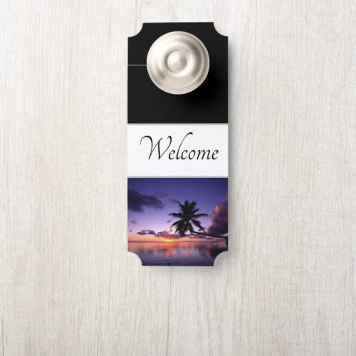 Door Hanger Welcome Hawaiian Sunset