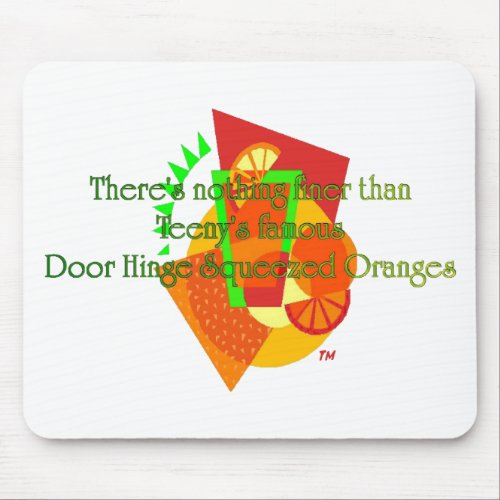 Door Hinge Squeezed Oranges Mouse Pad