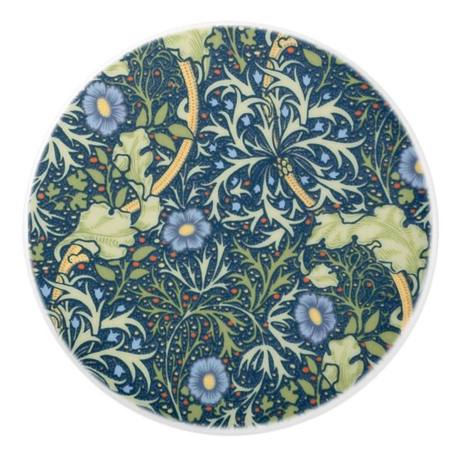 Door Knobs - Seaweed and Floral Design (Front)