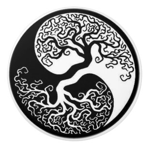 Door Knobs: Yin yang Ceramic Knob