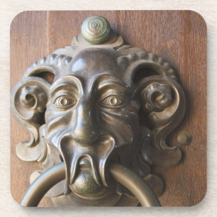 Door knocker at the Neue Residenz Beverage Coaster