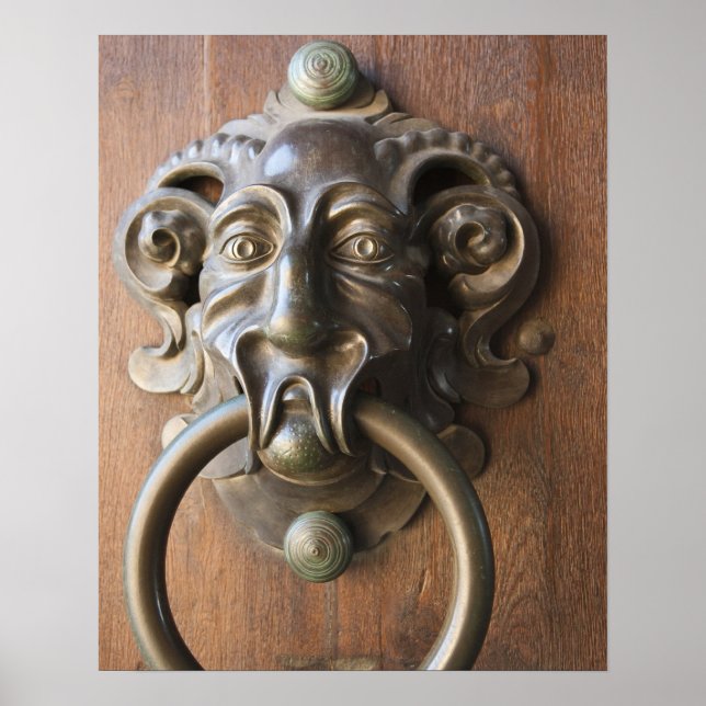 Door knocker at the Neue Residenz Poster (Front)