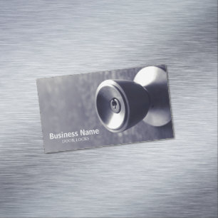 door locks business card magnet