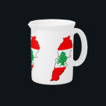Door Mat Beverage Pitcher<br><div class="desc">Lebanon flag superposed to the Lebanon Map shape,  and with Beirut Capital written in arabic. Vector Illustration Isolated on white. Copyright BluedarkArt TheChameleonArt.</div>