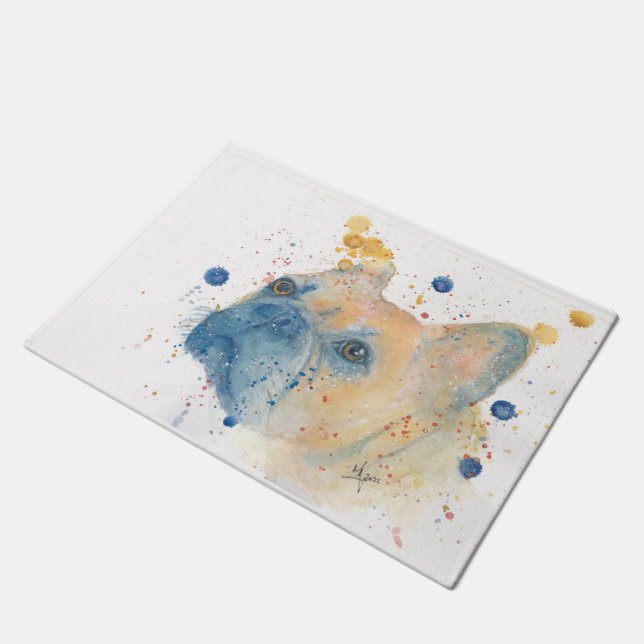 Door Mat - Bull Dog (Angled)