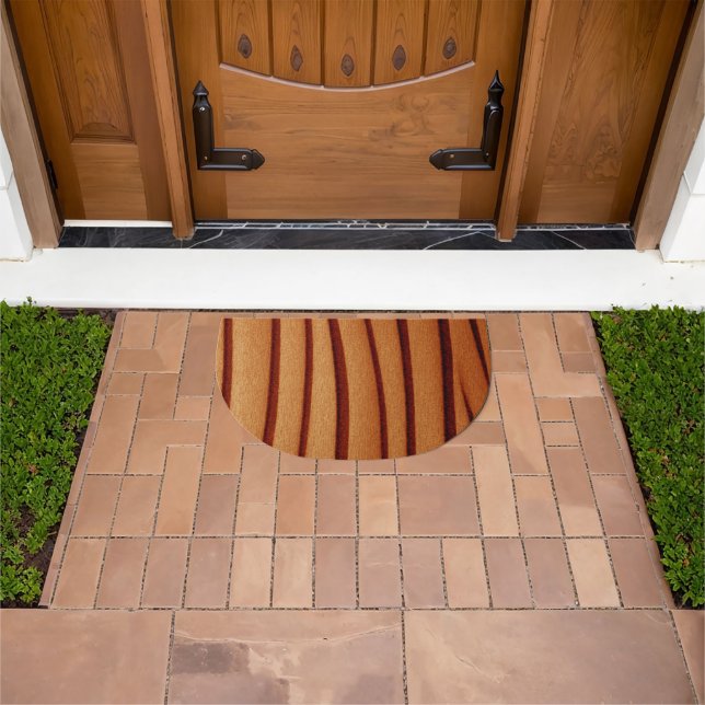 Door Mat Burnt Orange Stripe (Outdoor)