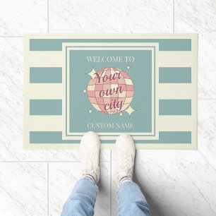 Door Mat custom city town name beach house