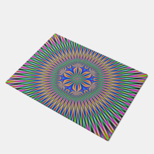 Door Mat Floral Motif in Color