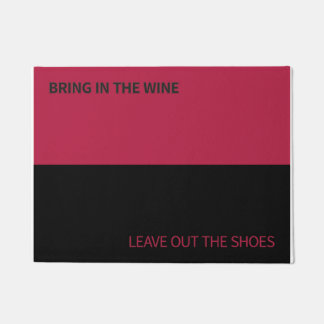 Door Mat for Wine Lovers and Shoe Haters