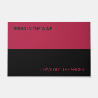 Door Mat for Wine Lovers and Shoe Haters