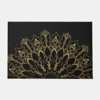 Door Mat - Golden Bee Mandala