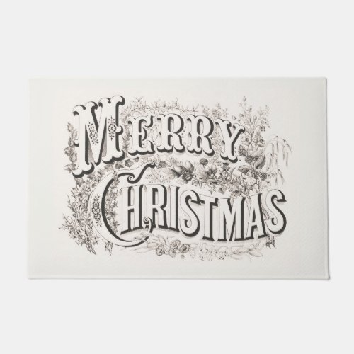 DOOR MAT    MERRY CHRISTMAS ILLUSTRATION