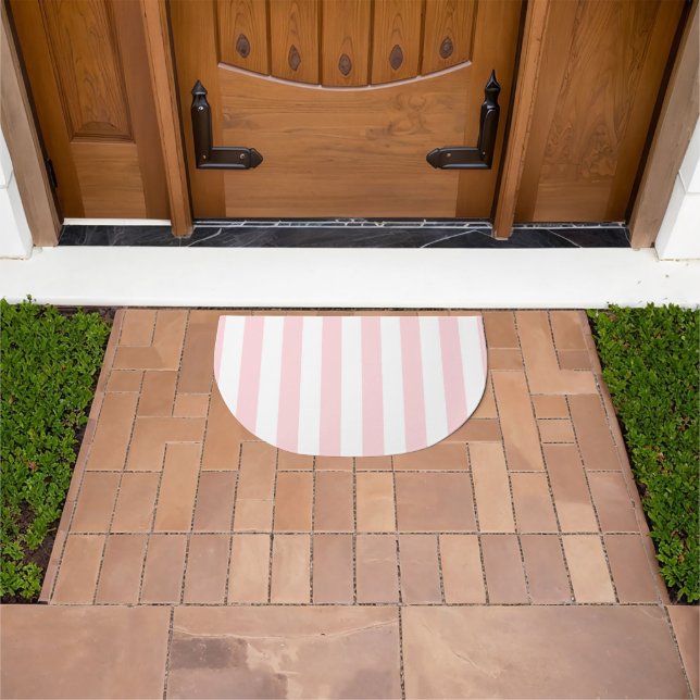 Door Mat Pink & White Stripe (Outdoor)