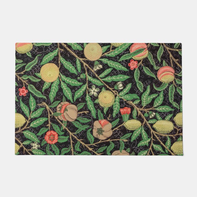 DOOR MAT : WILLIAM MORRIS : POMEGRANATES (Front)