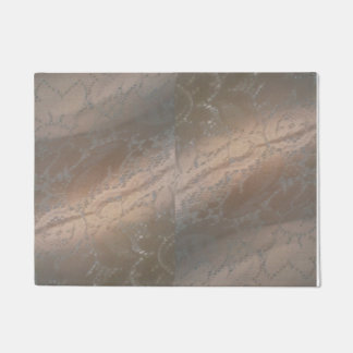 Door Mat with Beige Swirl Design
