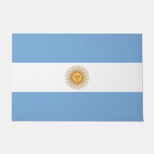 Door Mat with Flag of Argentina
