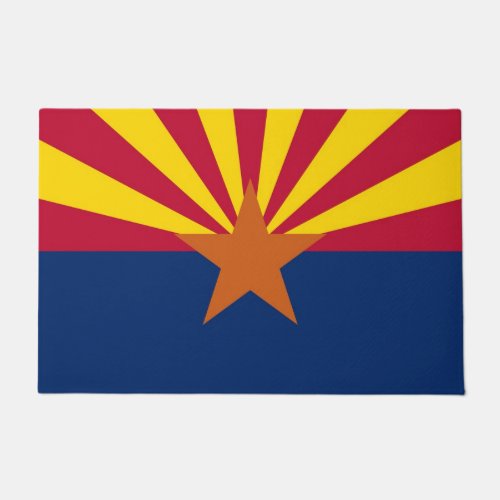 Door Mat with Flag of Arizona State USA