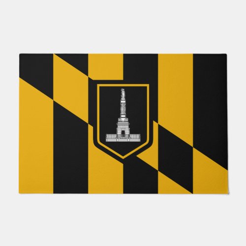 Door Mat with Flag of Baltimore City