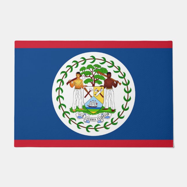 Door Mat with Flag of Belize (Front)
