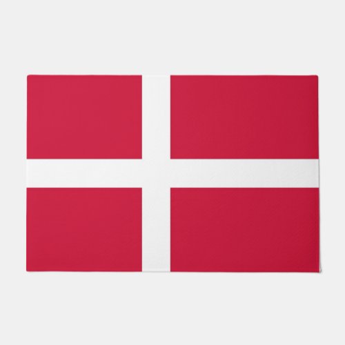 Door Mat with Flag of Denmark