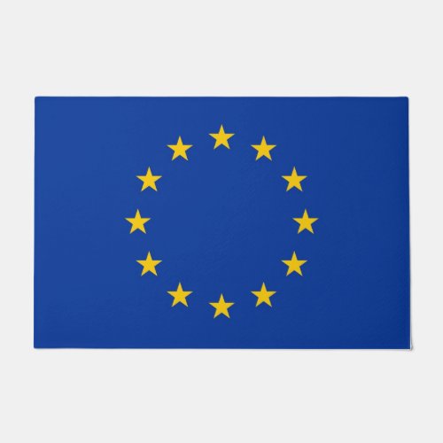 Door Mat with Flag of European Union