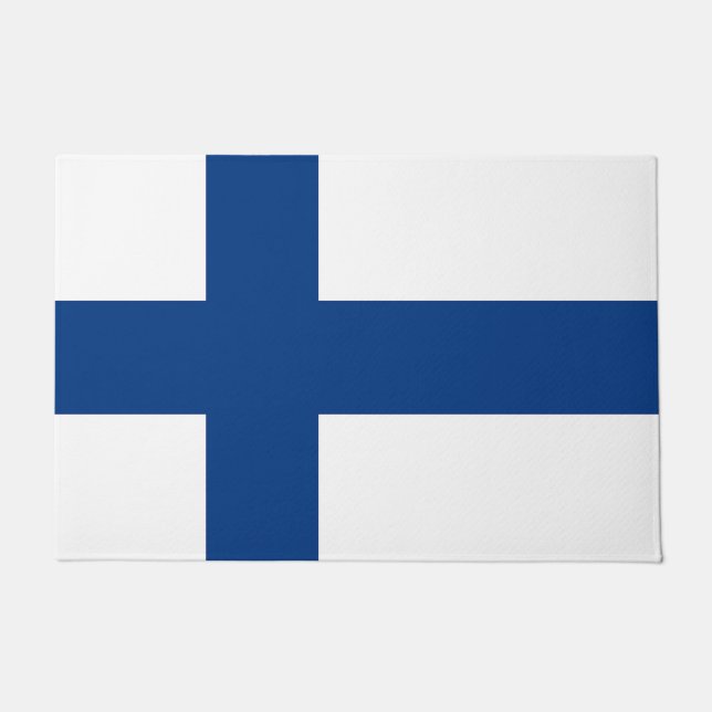 Door Mat with Flag of Finland (Front)