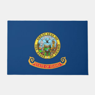 Door Mat with Flag of Idaho State, USA